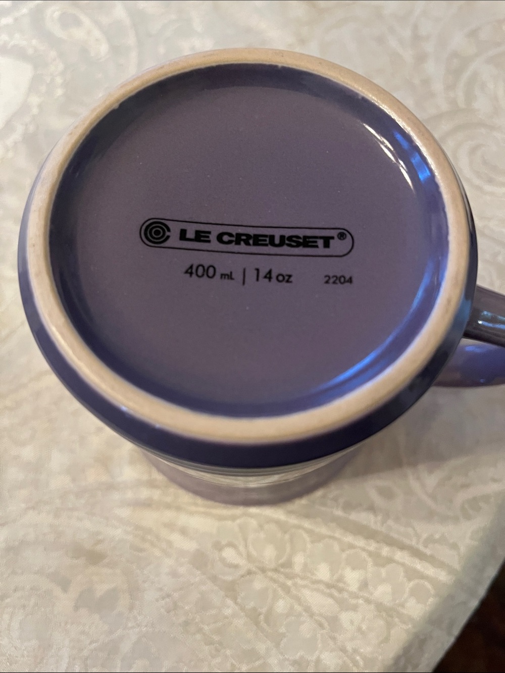 Le Creuset Lilac Ombré Stoneware Mug with Cream Interior EUC - Picture 2 of 4
